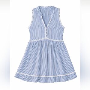 Blue Island Sleeveless Striped Mini Dress